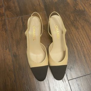 Chanel sling back heels